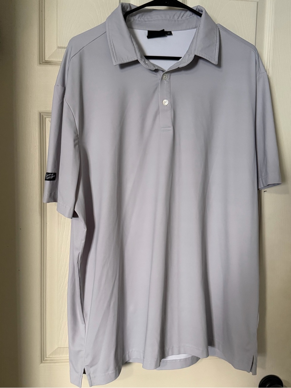 Men's Light Gray Performance Polo Shirt - Short Sleeve